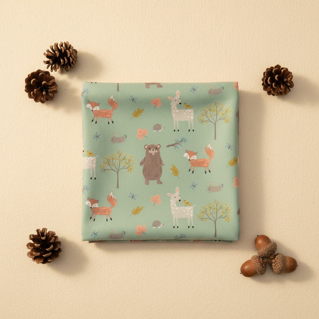 Flannel Woodland Creatures - Pine Product Photo