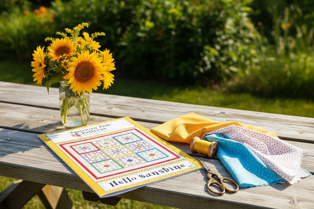 Hello Sunshine Quilt Pattern - sunny outdoor lifestyle image