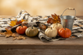 Happy Fall Multi Truck Fabric lifestyle photo — cozy farmhouse autumn styling