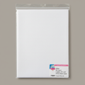 White 32 Count Lugana cross stitch cloth by Zweigart in packaging on warm gray background