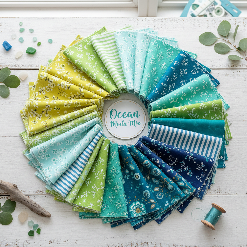 Ocean Moda Mix Fat Quarter Bundle - coastal lifestyle image